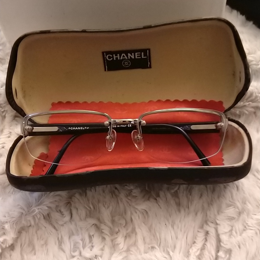 Chanel Blue Glasses with Case